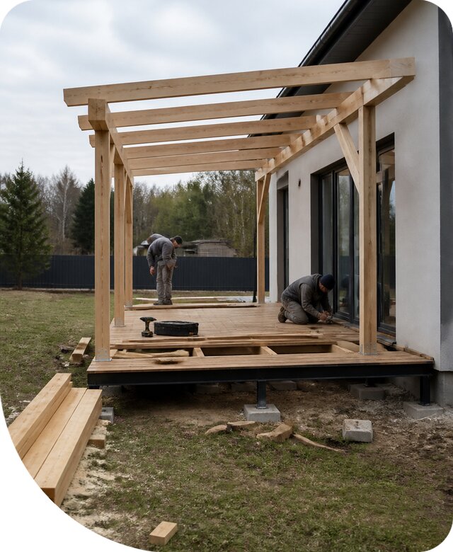 Монтаж веранды к дому под ключ с гарантией качества в Сибае